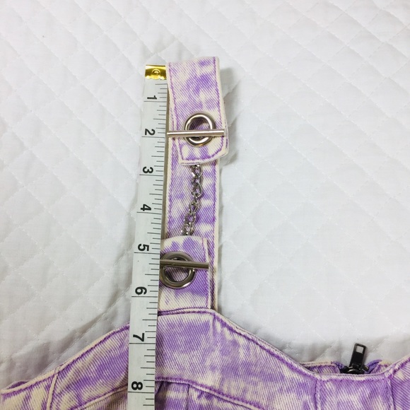 Liquor n Poker Denim acid wash crop top - Picture 6 of 9